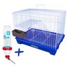 Gaiola para Chinchila Coelho com Comedouro e Bebedouro - Azul - 1