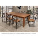 Ver imagem 2 de Mesa de Jantar Retangular 200x100cm Rústica Aurora Madeira Maciça - Castanho