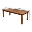 Ver imagem 4 de Mesa de Jantar Retangular 200x100cm Rústica Aurora Madeira Maciça - Castanho