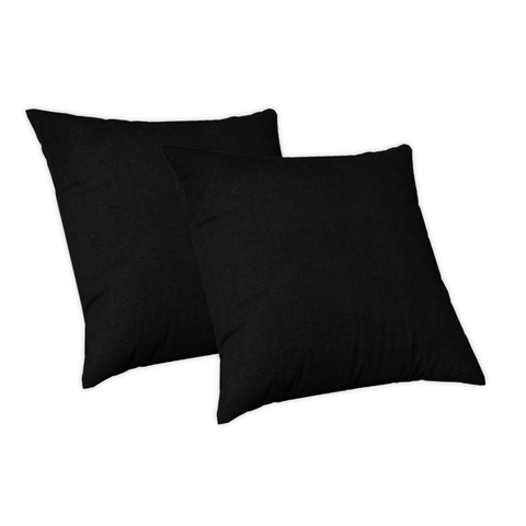 Kit 2 Capas Almofadas Luxo 50 X 50cm com Ziper Glamour Preto