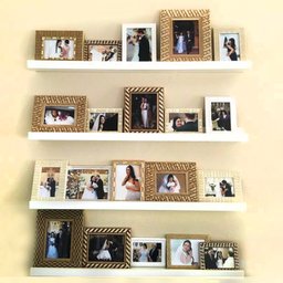 Porta Quadros prateleira nicho Branco - 4 Peças - 1