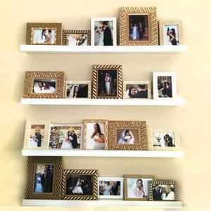 Porta Quadros prateleira nicho Branco - 4 Peças