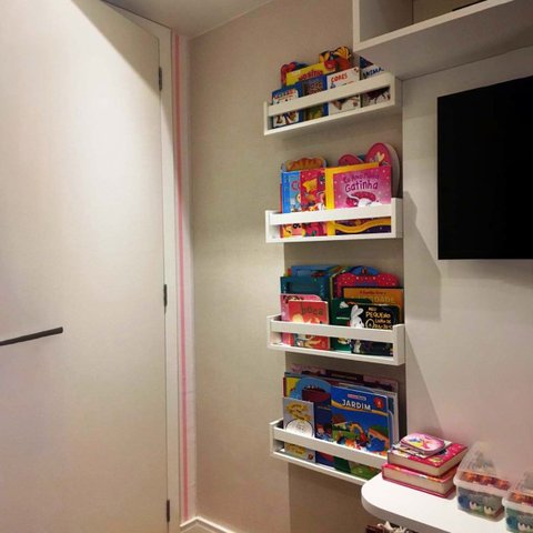 Prateleira Para Livros Branco - 4 Peças