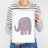 Quadro infantil desenho elefante cinza - 2