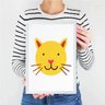 Quadro infantil desenho gato amarelo - 2