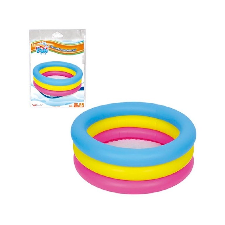 Piscina Inflavel 3 Aneis 88l Colors 25x76cm Summer Fun
