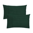 Ver imagem 1 de Kit 2 Capas para Almofada Drapeada Line T Retangular em Veludo Várias Cores Cor:verde Escuro