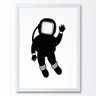 Quadro infantil roupa astronauta p&b - 1