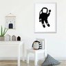 Quadro infantil roupa astronauta p&b - 3