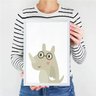 Quadro infantil desenho hipopótamo de óculos - 2
