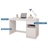 Mesa Computador Escrivaninha Mila C/ 1 Porta e 1 Gaveta Branco - Permóbili - 2