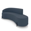 Ver imagem 2 de Sofá 4 Lugares Orgânico 220cm Pé Ferro Preto Morgan Suede D03 - D’Rossi