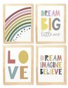 Ver imagem 1 de Kit Quadro Love Decorativo Infantil Quarto Criança Bebê Enxoval Menina
