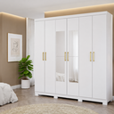 Ver imagem 1 de Guarda Roupa Maya 6 Portas Flex Espelho Avulso em MDF Panan