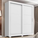 Ver imagem 2 de Guarda Roupa Casal 2 Portas de Correr 4 Gavetas Titan 196 cm Branco Zanz