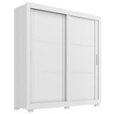 Ver imagem 1 de Guarda Roupa Casal 2 Portas de Correr 4 Gavetas Titan 196 cm Branco Zanz