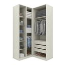 Ver imagem 2 de Guarda Roupa de Canto Bellagio 4 Portas 3 Gavetas MDP Areia HP-Jequitibá Casa 812