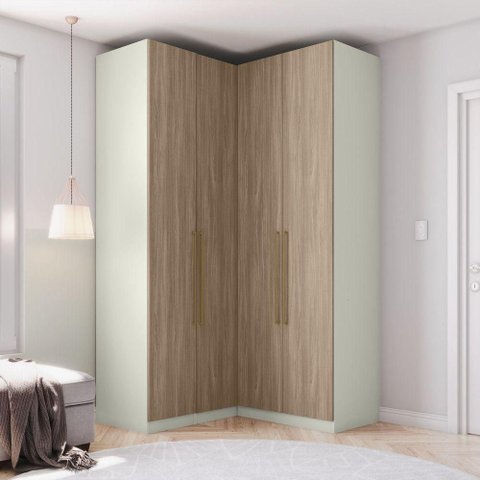 Guarda Roupa de Canto Bellagio 4 Portas 3 Gavetas MDP Areia HP-Jequitibá Casa 812