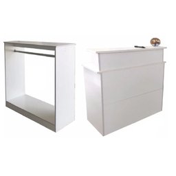 Balcão Arara Roupas + Balcão de Atendimento Loja Closet - 1
