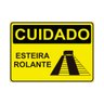 Placa de Sinalização Cuidado Esteira Rolante em Pvc - 1