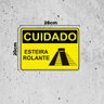 Placa de Sinalização Cuidado Esteira Rolante em Pvc - 3
