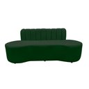Ver imagem 4 de Sofá 3 Lugares Orgânico Curvo Madrid 180cm Veludo Verde