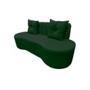 Ver imagem 5 de Sofá 3 Lugares Orgânico Curvo Madrid 180cm Veludo Verde