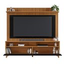 Ver imagem 5 de Rack com Painel Ripado para TV até 65 Polegadas 2 Portas Freijó/Preto - Notável Móveis