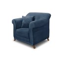 Ver imagem 1 de Poltrona Decorativa Apollo Veludo Azul Marinho 2233 - Montanaris Decor