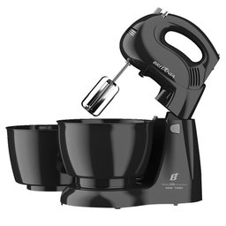 Batedeira Britânia Pérola 550 Turbo 2 Tigelas 500w com 4 Velocidades Preta - 220v - 2
