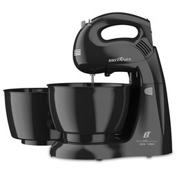 Batedeira Britânia Pérola 550 Turbo 2 Tigelas 500w com 4 Velocidades Preta - 220v - 4
