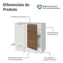 Ver imagem 4 de Balcão de Canto Glamy 1 Porta MDP 94cm Branco e Rustic Madesa