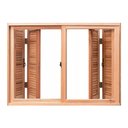 Ver imagem 1 de Janela De Madeira Pantográfico Veneziana 1,00 (A) x 1,40 (L) Batente 14 cm