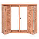 Ver imagem 2 de Janela De Madeira Pantográfico Veneziana 1,00 (A) x 1,40 (L) Batente 14 cm