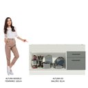 Ver imagem 6 de Balcão de Pia Cozinha 150 cm 2 Portas e 2 Gavetas (Sem Tampo e Pia) Branco/Cinza Agata Madesa