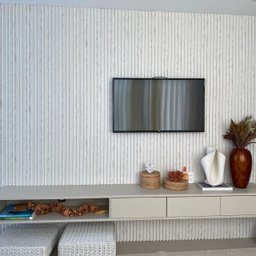 Painel Ripado Wpc Interno Wave Cor: Branco 1,45m X 16cm (0,21m²) Woopo - 11