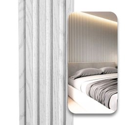 Painel Ripado Wpc Interno Wave Cor: Branco 1,45m X 16cm (0,21m²) Woopo - 7