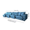Ver imagem 2 de Sofá Magnífico 10 Lugares Retrátil e Reclinável 400cm Azul de Casa Decor