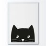 Quadro infantil desenho gato preto - 1