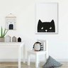 Quadro infantil desenho gato preto - 3