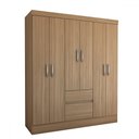 Ver imagem 4 de Guarda-roupa Casal Sena Slim 6 Portas 2 Gavetas Amêndola Touch - Panorama Móveis