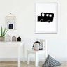 Quadro infantil desenho carro preto - 3