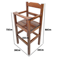 Ver imagem 4 de Cadeira Papinha para Bebê com Trava Fixa em Madeira Maciça - Imbuia