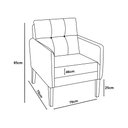 Ver imagem 3 de Poltrona Decorativa Electra Sala Recepção Escritório Suede Azul Marinho Ec Móveis
