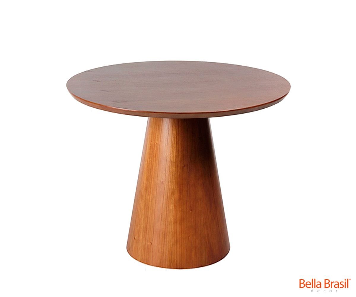 MESA DE JANTAR CONE REDONDA EM MADEIRA CURUPIXÁ - 0,80m | MadeiraMadeira