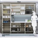 Ver imagem 4 de Cozinha Modulada Completa 5 Peças 270cm com Vidro Reflecta e Tampo Linea Luciane Móveis