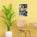 Ver imagem 2 de Quadro Decorativo Vintage Lavanderia Pin Up Girl 24x18cm:moldura Branca