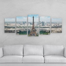 Quadro Panorâmico Paisagem Torre Eiffel - 6