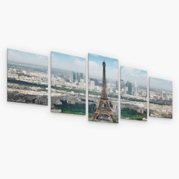Quadro Panorâmico Paisagem Torre Eiffel - 4
