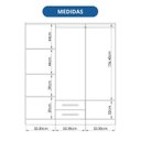 Ver imagem 6 de Guarda-Roupa 6 Portas 2 Gavetas Pequim Cedro